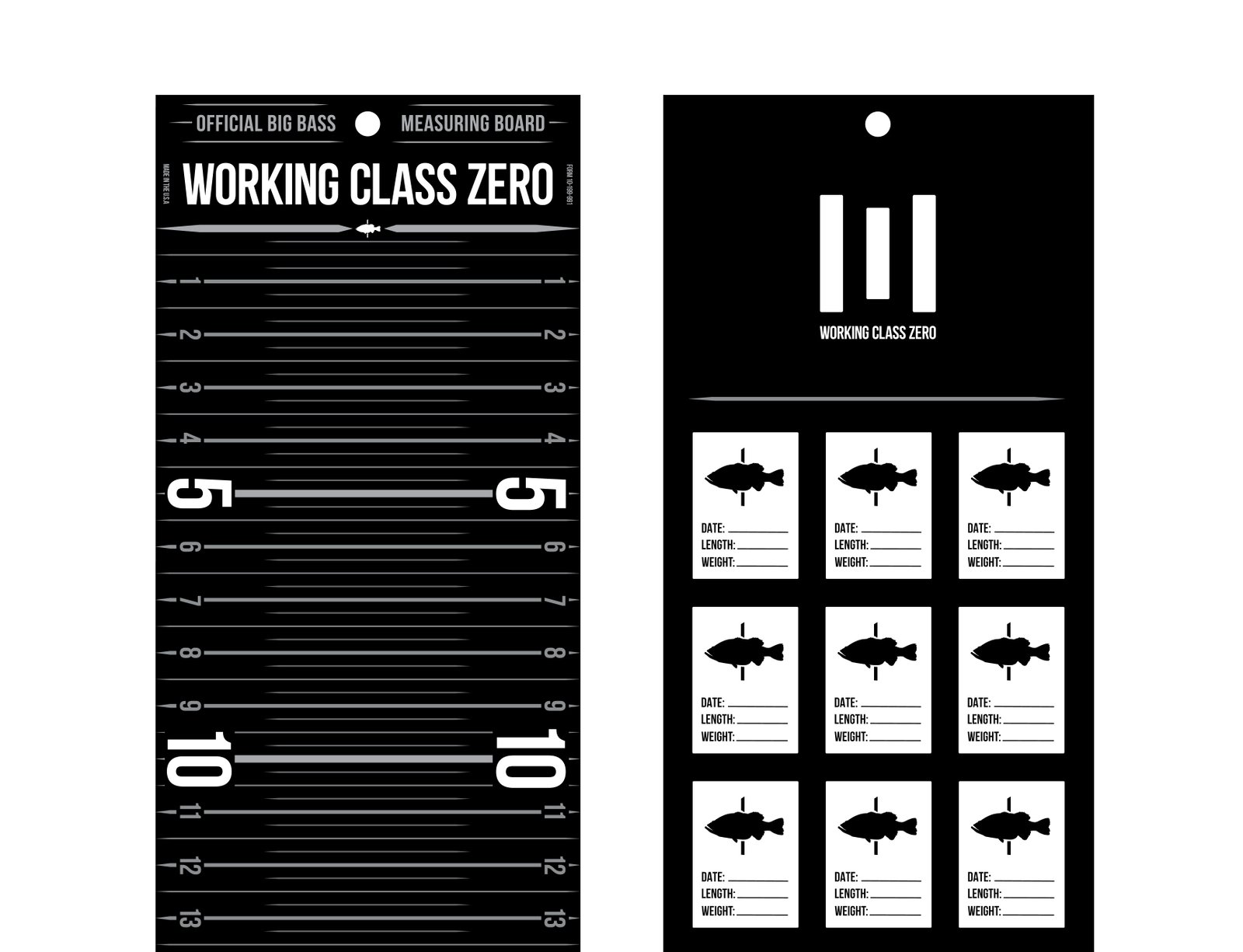 WORKING CLASS ZERO — Travel Ready Big Bass Board (BLACK)